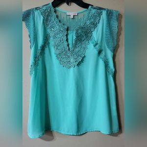 Junior Womens xs teal blouse